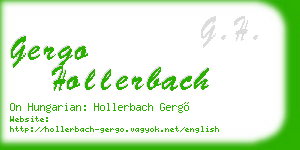gergo hollerbach business card