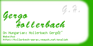 gergo hollerbach business card